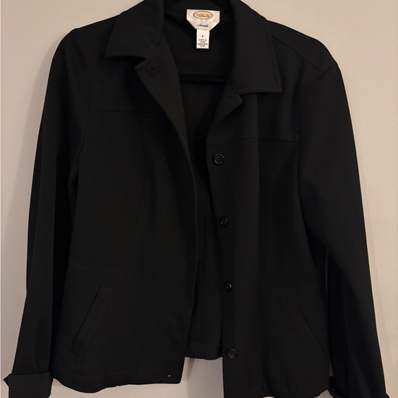 Talbots Blazer Deep Rich Black Women's Jacket Size 8 Vintage tag - Picture 3 of 10